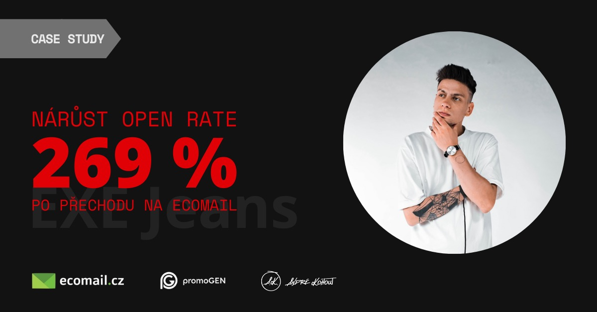 Case study EXE Jeans: 269% nárůst Open Rate díky přechodu na Ecomail